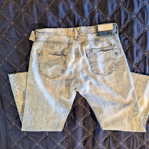 (Levi's) RE/DONE VINTAGE CROP RELAXED SUMMER BLUE JEANS WITH HIGH WAIST - Picture 12 of 16